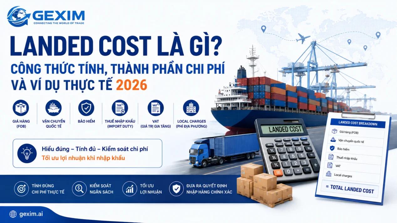 Landed cost là gì — tổng chi phí nhập khẩu hàng hóa về đến kho